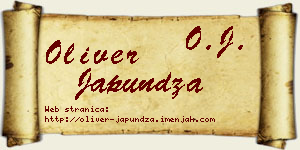 Oliver Japundža vizit kartica